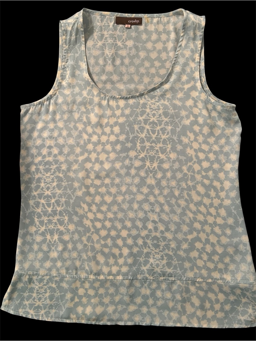 crosby. Pale Blue Printed Scoop Neck Tank